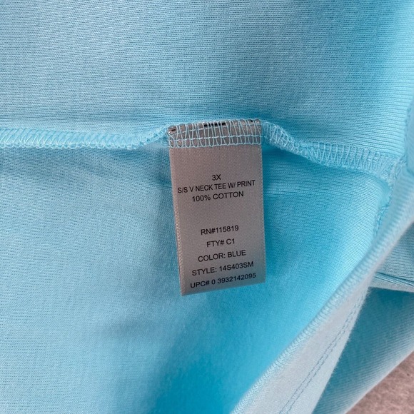 Lot of 2‎ Nicole Miller T-shirts 3X Summer by the Sea Tropical Vacation Island - Picture 11 of 16